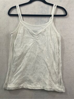 Great Northwest Clothing Company White Floral Jacquard Cami